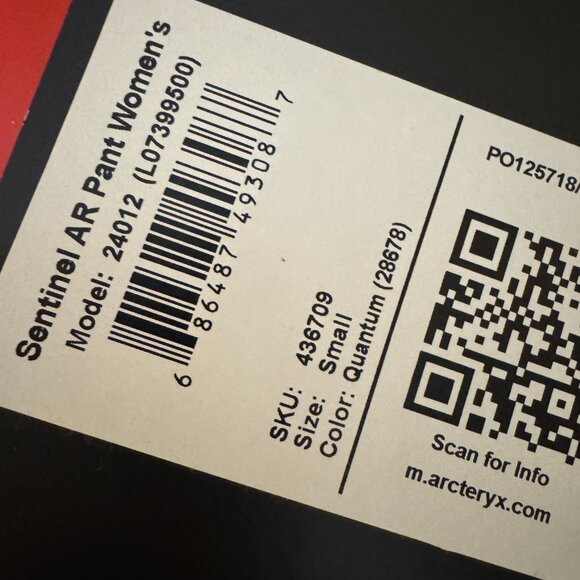 NWT Arc'teryx Sentinel AR Gore-Tex Ski Snowboard Pant Small, Quantum Colour - Picture 5 of 7